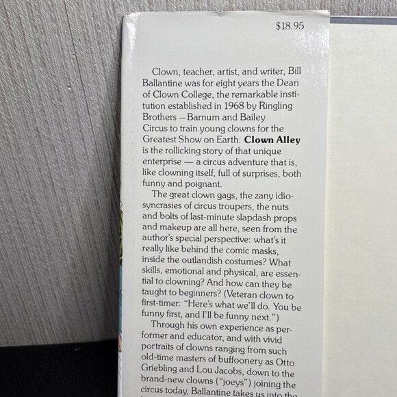 Clown Alley Hardcover 1982 Ballantine Barnum Bailey Ringling Clown College Schoo - Picture 4 of 7